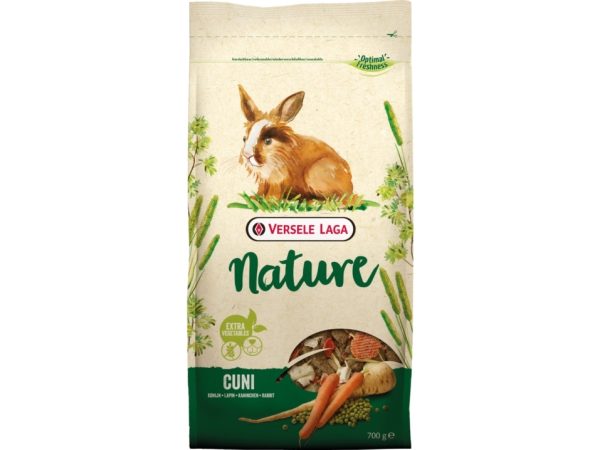 Versele-Laga Cuni Nature, Snack, 700 G, Kanin, Vitamin A, Vitamin C, Vitamin D3, Vitamin E, Kobber, Kobbersulfat, Jod, Jern, Mangan, Selenium, Zink,