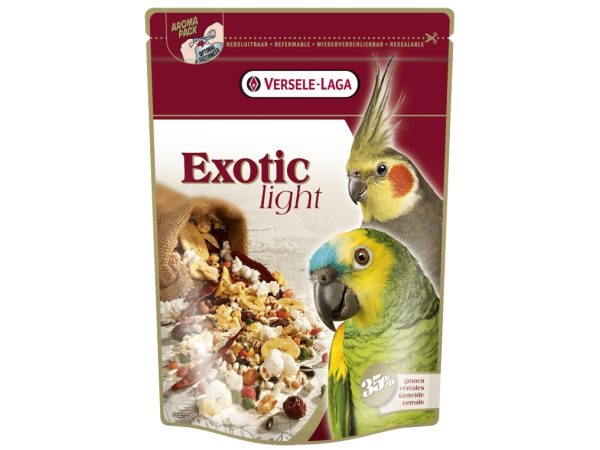 Versele-Laga Parrots Exotic Light Mix 750G, Frø, 750 G, Parrot, Vitamin A, Vitamin D3, Vitamin E, Protein 14%, Fat Content 16.50%, Crude Fiber 13.5%,