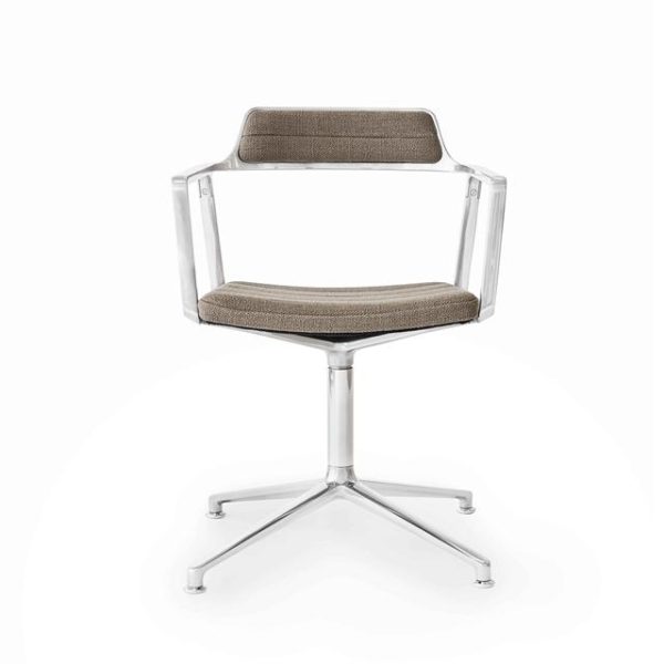 Vipp 452 Swivel Drejestol Mørk Sand/Aluminium