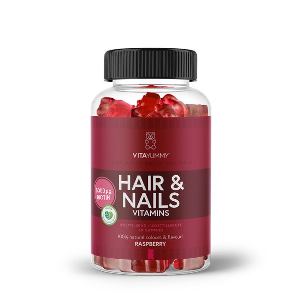 VitaYummy Hair & Nails - Raspberry (60 stk) - Vitaminer & mineraler