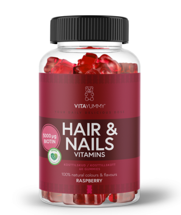 VitaYummy Hair & Nails Vitaminer, 60stk.