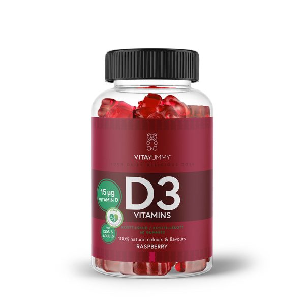 VitaYummy Vitamin D3 - Raspberry (60 stk) - Vitaminer & mineraler