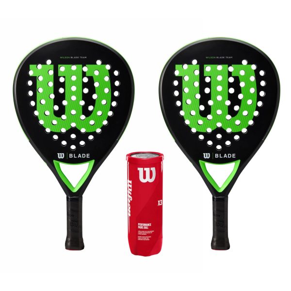 Wilson Padel Pakketilbud (Wilson Blade Team V2 + Wilson Padel X3)