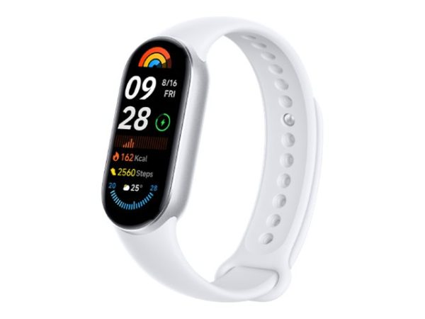 Xiaomi Smart Band 9 - Aktivitetssporer Med Rem - Tpu - Gletsjer Sølv - Håndledsstørrelse: 135-210 Mm - Display 1.62" - Bluetooth - 15.8 G