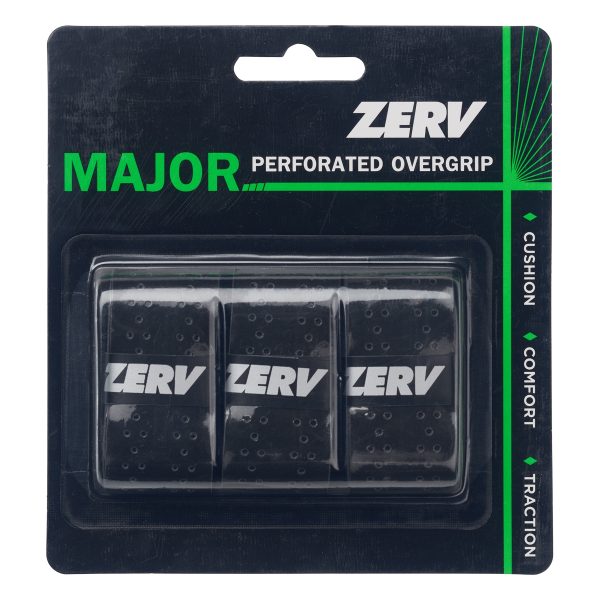 ZERV Major Perforated Overgrip 3-pak Sort