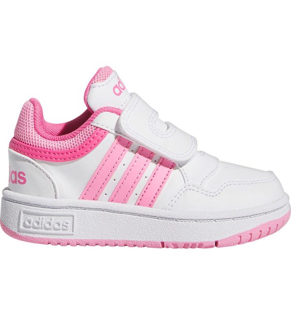 adidas performance Sko - Hoops 3.0 CF I - Hvid/Rosa