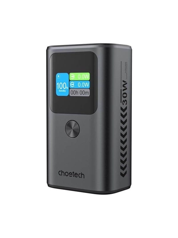 Choetech Power Bank B701 10000mAh PD30W (Grey) Powerbank - Grå - 10000 mAh