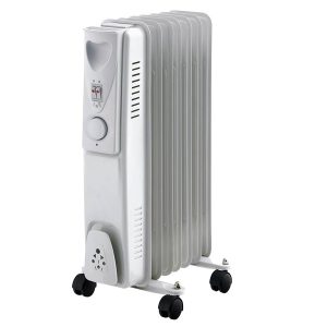 Gripo Olieradiator 1500W med 7 ribber, Grå