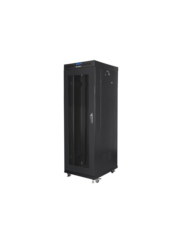 Lanberg FF01-6837-23BL Rack Cabinet 19" Free Standing 37U 600x800mm (Flat Pack) Mesh Door LCD Black