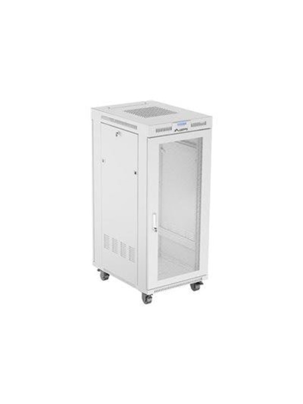 Lanberg FF01 series - rack - 600 x 800 flat pack with mesh door - 27U