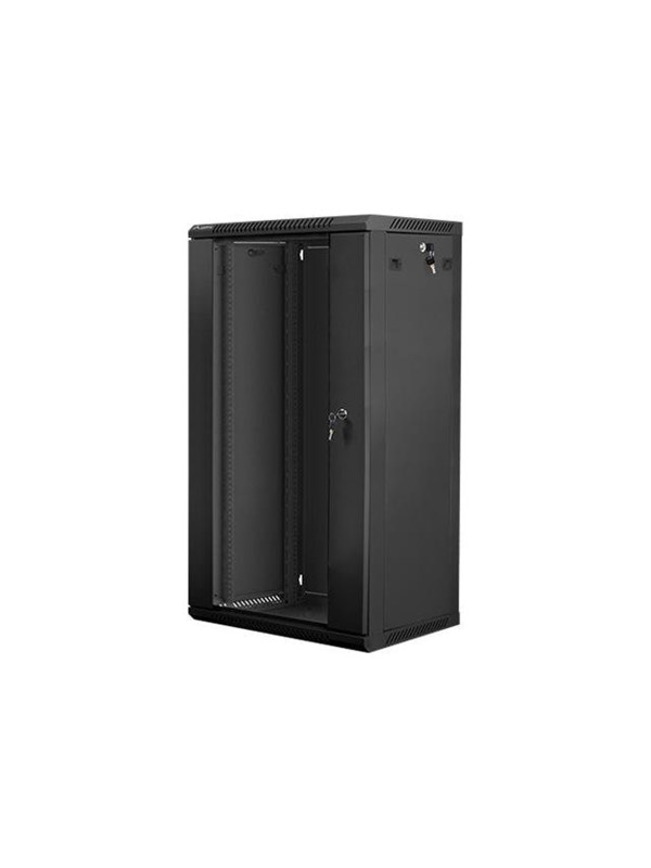 Lanberg WF01-6422-10B Rack Cabinet 19" Wall Mount 22U 600x450 (Flat Pack) Black V2
