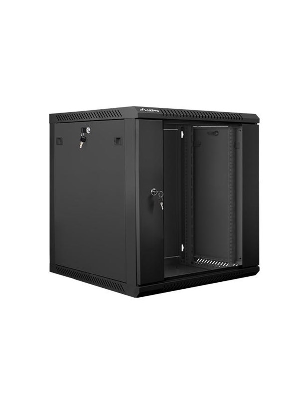 Lanberg WF01-6612-10B - 12U Rack Cabinet with Glass Door