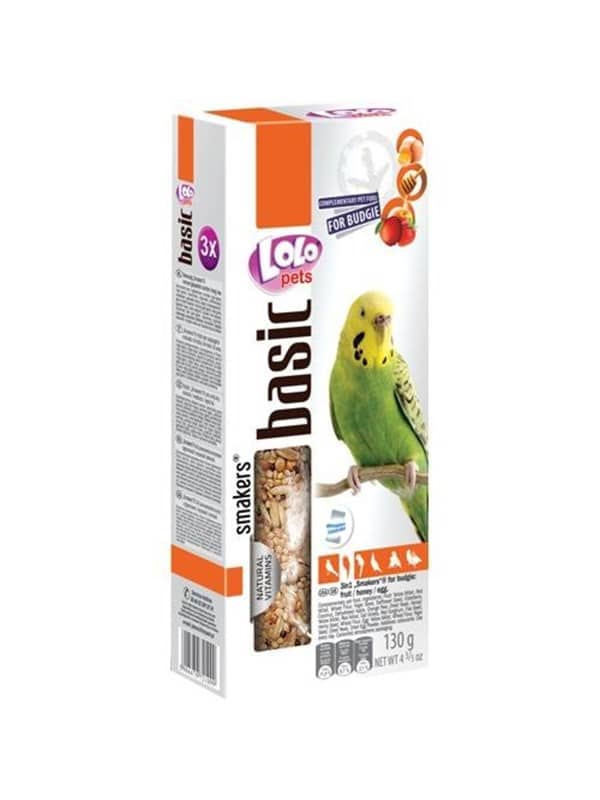 Lolo Pets 3x seed sticks budgie fruit/egg/honey