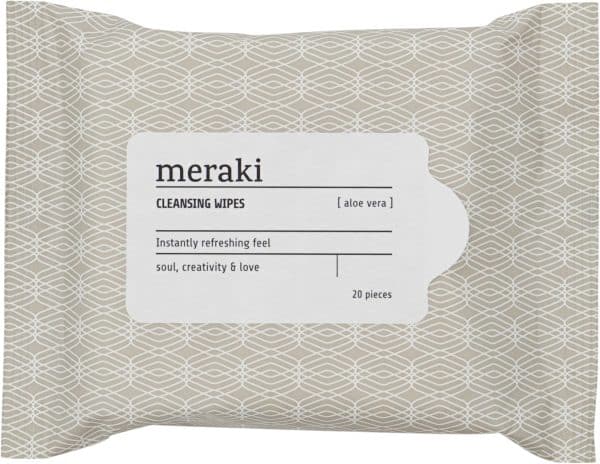 Makeup Remover Wipes, Aloe Vera, Varm Grå/hvid