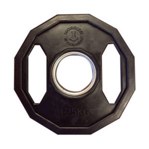 Vægtskive 1,25 kg - 50 mm (12 kantet/sort)