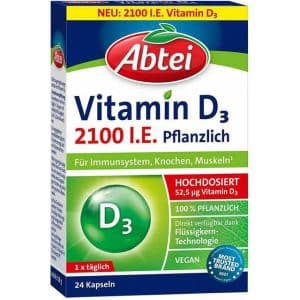 Abtei Vitamin D3 2.100 I.E. Vegetabilske Kapsler