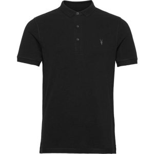 AllSaints Reform Short Sleeve Polo Shirt - Black