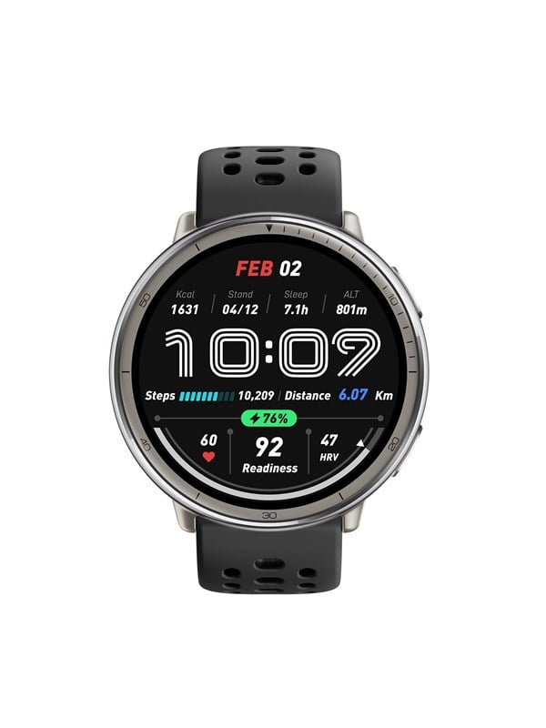 Amazfit Active 2 Round 44mm - Black Sport Silicone