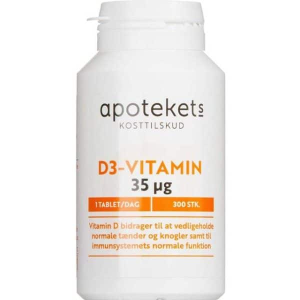 Apotekets d3-vitamin 35 mikg Kosttilskud 300 300 stk