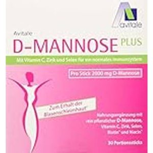 Avitale D-Mannose Plus 2000 mg Stick mit Niacin und Biotin 30 Stück