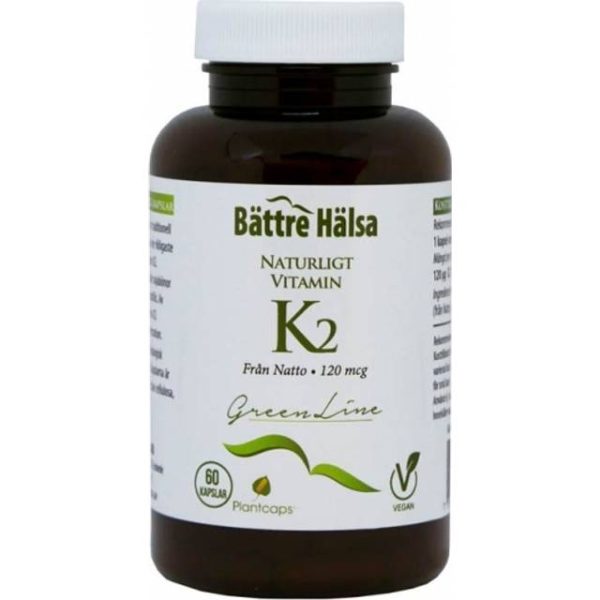 Bättre hälsa K2 Vitamin Green Line 60 stk