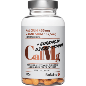 BioSalma CalMg + K2 & Gurkmeja 120 stk
