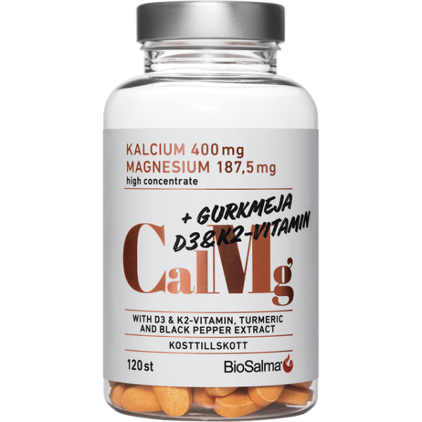 BioSalma CalMg + K2 & Gurkmeja 120 stk