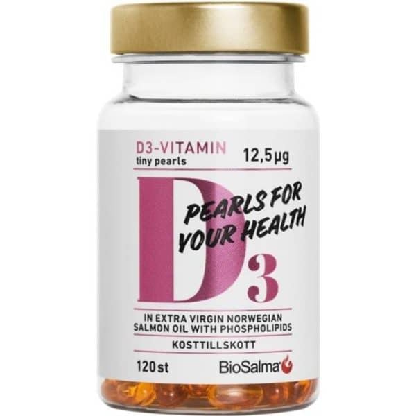 BioSalma D3 Vitamin 12.5µg Tiny Pearls 120 stk