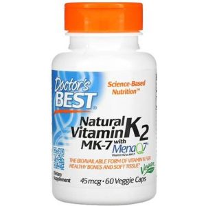 DOCTORS BEST NATURAL VITAMIN K2 MK-7 WITH MENAQ7 45 mcg 60 stk