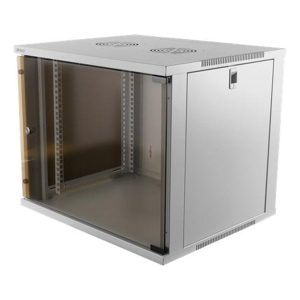 Deltaco 19-5409W - 9U - Wall Mount Rack Cabinet (with Glass Door)