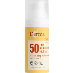 Derma Ansigtssolcreme SPF50 (50 ml) - Økologisk solcreme - Vandfast solcreme