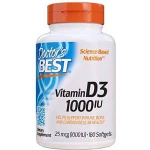 Doctor's Best Vitamin D3, 1000 IU 180 softgels