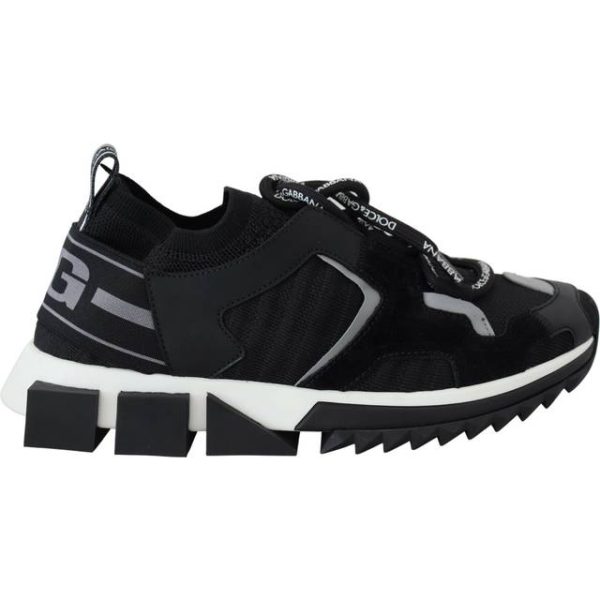Dolce & Gabbana Black Mesh Sorrento Trekking Sneakers Shoes Multicolor EU35.5/US5