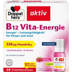 Doppelherz B12 Vita-Energy Drinking Ampoules Raspberry 30 stk