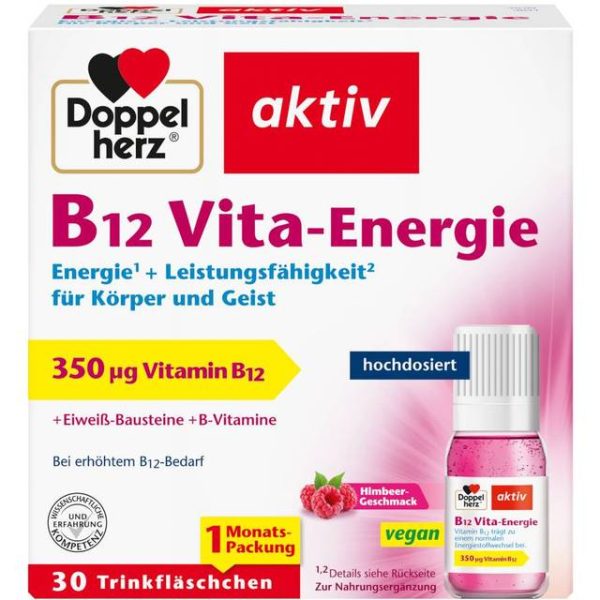 Doppelherz B12 Vita-Energy Drinking Ampoules Raspberry 30 stk