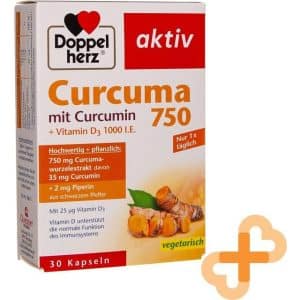 Doppelherz Curcuma 750 30 Kapseln + Vitamin D3 1000 I.E
