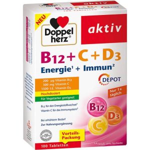 Doppelherz aktiv vitamin B12 + C + D3 depottabletter