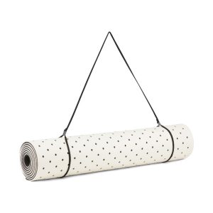 Dotted signature yogamåttet - Ecru/black
