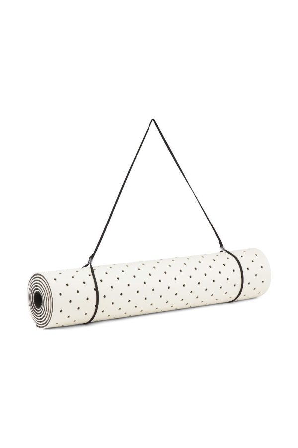 Dotted signature yogamåttet - Ecru/black