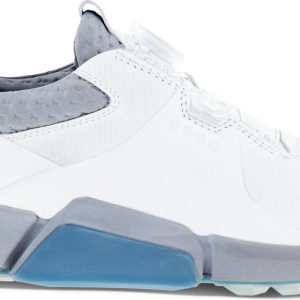 Ecco Biom Hybrid 4 BOA Vandtætte Dame Golfsko Uden Spikes - White/Silver Grey - Str. 40 Normal