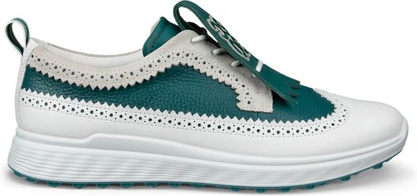 Ecco S-Three Casual Vandtætte Dame Golfsko Uden Spikes - Shadow White/Baygreen - Str. 36 Normal