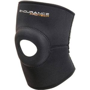 Endurance Protech Neopren Knæbind M/Hul Sort M