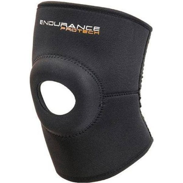 Endurance Protech Neopren Knæbind M/Hul Sort M