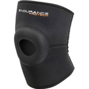 Endurance Protech Neopren Knæbind M/Hul Sort S