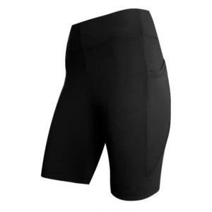 Festival bambus-cykelshorts med lomme i sort til kvinder