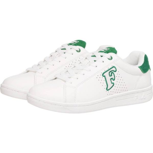 Fila Men's Crosscourt Nt Patch Sneaker, White Verdant Green