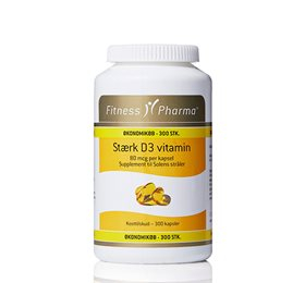 Fitness Pharma Stærk D3 vitamin • 300 kap.