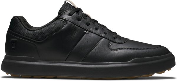 Footjoy Contour Casual (2025) Vandtætte Herre Golfsko Uden Spikes - Black/Black/Tan - Str. 39 Normal