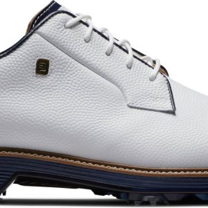 Footjoy Field Premiere Series (2024) Vandtætte Herre Golfsko Med Spikes - White/Navy - Str. 39 Normal