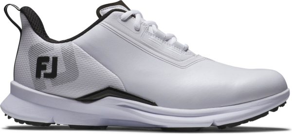 Footjoy Fuel (2025) Vandtætte Herre Golfsko Uden Spikes - White/White/Grey - Str. 39 Normal